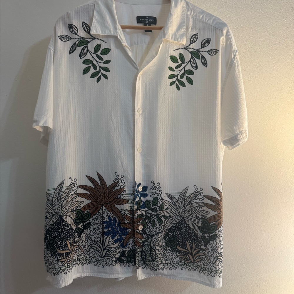 Men’s Botanical Print Short Sleeve Shirt